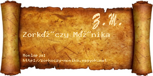 Zorkóczy Mónika névjegykártya
